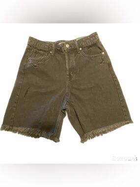 Wild Fable Black Distressed Raw Hem Denim Shorts Size 8 New with tags